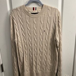 Tan pull over sweater. Tommy Hilfiger L size.